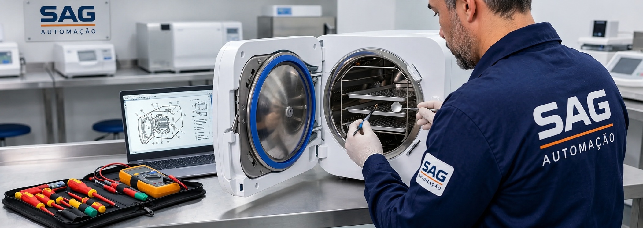 Reparo de autoclaves em bancada técnica especializada